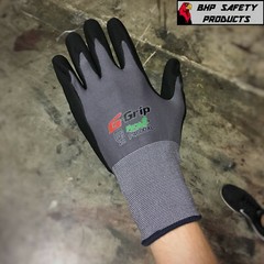G-Grip Work Glove Ultra-Thin Nitrile Foam Grip Palm Coated Nylon Shell 3 Pairs