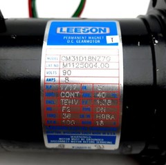 Leeson CM31D18NZ7G, Permanent Magnet Gearmotor, 90VDC, 36 LB.IN 100 RPM 1:18