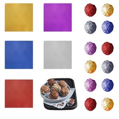 Chocolate Candy Wrappers Aluminium Foil Square Sweet Lolly Paper 500 PCS