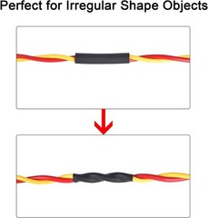 Marine Grade 1-1/4 Inch Waterproof Heat Shrink Tubing – 3:1 Shrink Ratio Black
