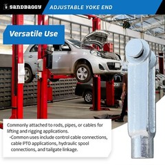 Sandbaggy 5/8″-18 Adjustable Yoke End – Galvanized [Pins Included]
