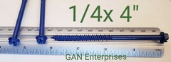 Concrete Masonry HEX Head 1/4x 1-1/4″ to 6″ Anchor Screw, Blue,Tapcon, Bulk