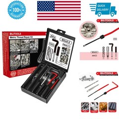BILITOOLS M3x0.5 Helicoil Thread Repair Kit Metric HSS Drill
