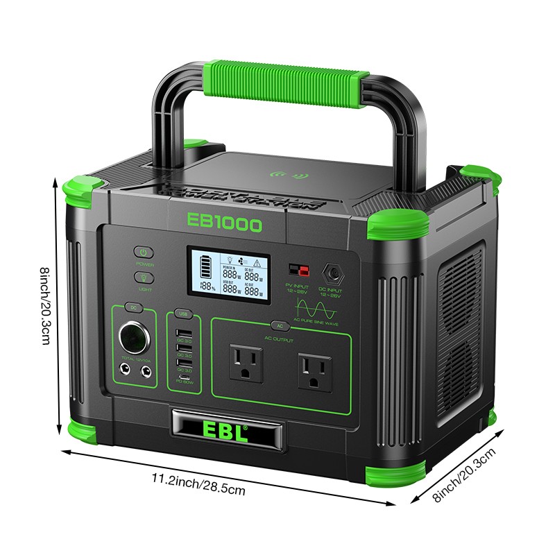 1000W 999Wh Battery Power Station Portable for Travel Generator Outdoor Camping