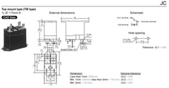 New Panasonic MATSUSHITA – JC1A-TM-DC24V – Compact Power Relay, 24 VDC, 10A SPST