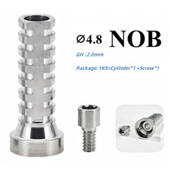 Dental Titanium Temporary Cylinder Ti MU Sleeve Multi Unit ⌀4.8 Abutment Fit NOB