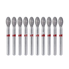 Dental FG Diamond Burs Egg Football #379-023F Fine Grit Red 10pcs/kit AZDENT