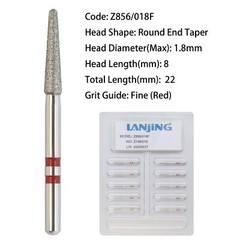 Dental Diamond Burs FG Zirconia Cutting Round End Taper Cylinder Ball High Speed