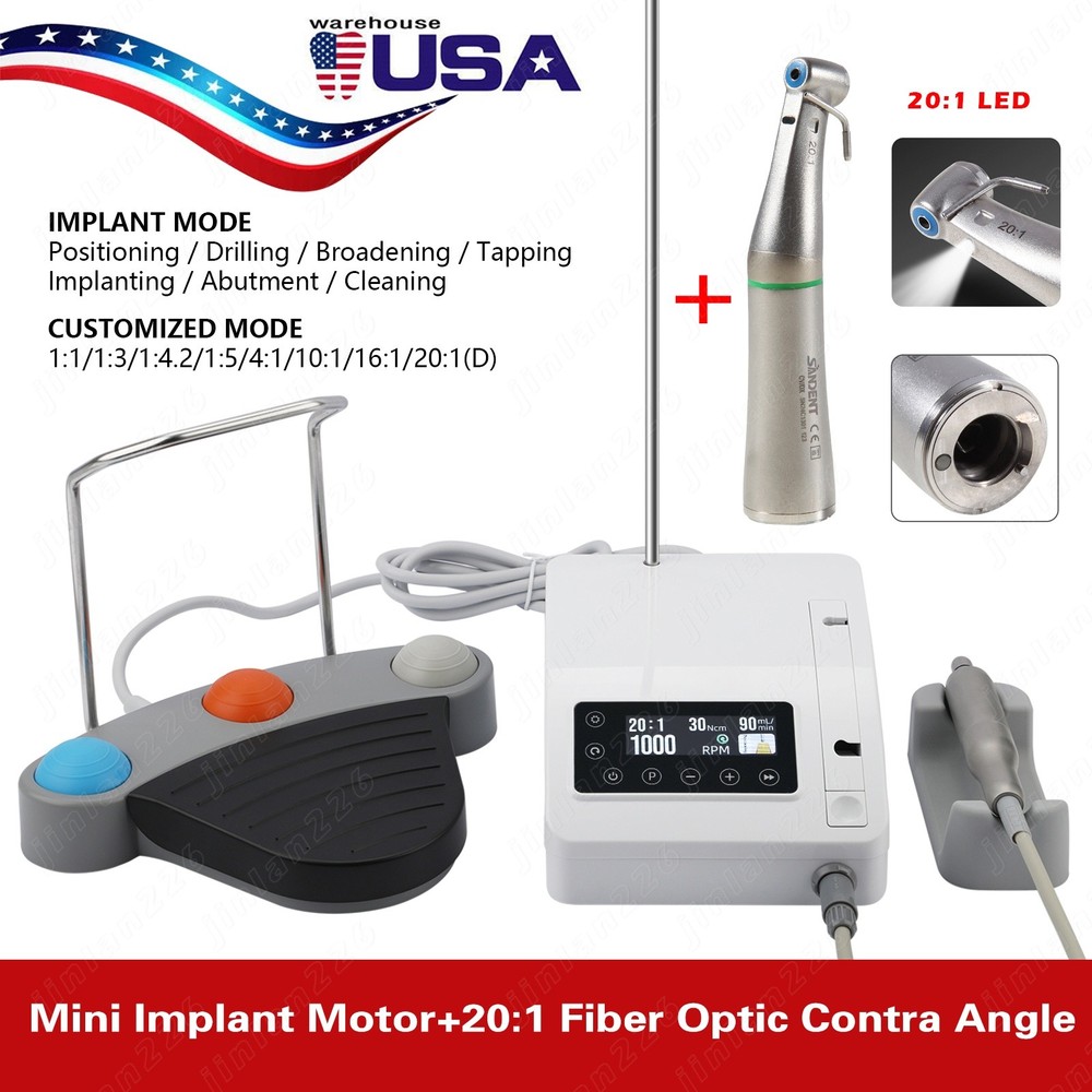 Mini Dental Implant Surgery Motor LED Complete Set OPTIC Motor and Handpiece
