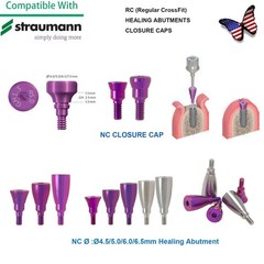 US Fit Straumann ITI RC Healing Abutment & Closure Cap Titanium Regular Platform