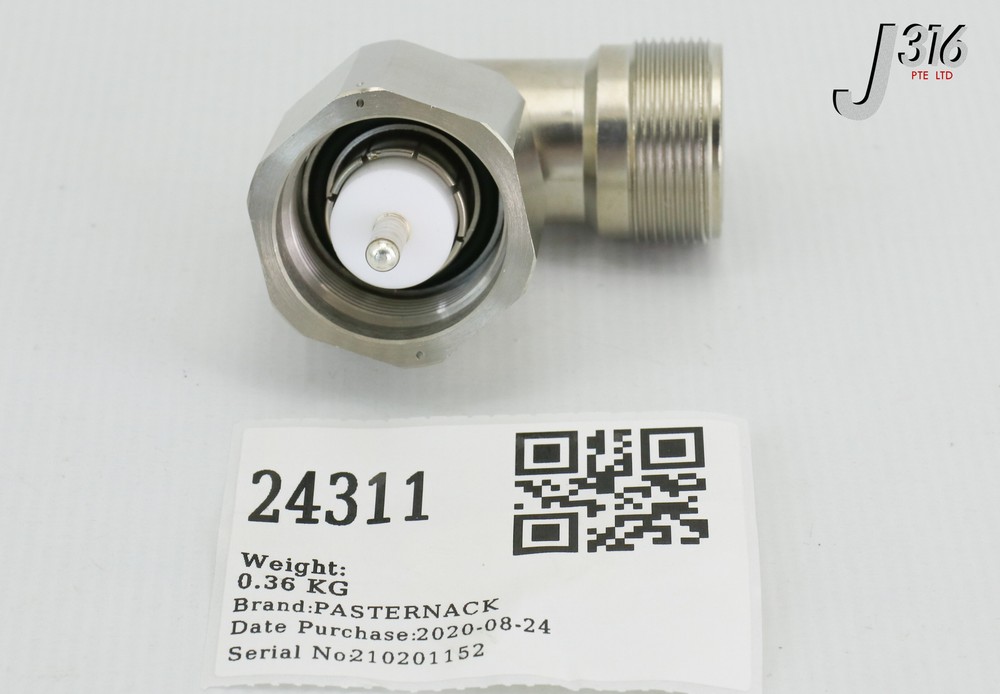 24311 PASTERNACK NOVELLUS HF RF GENERATOR RIGHT ANGLE ADAPTER (NEW) PE9398