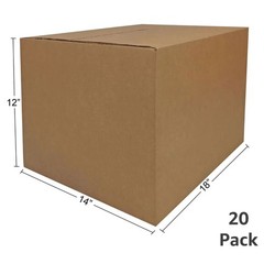 UBMOVE Medium Cardboard Moving Boxes 18″ x 14″ x12″, Choose 20pk /40pk.