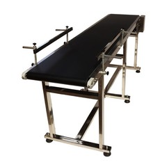 82.6×15.7in PVC Belt Industrial Conveyor w/ Double Guardrails 110V Speed Adjust