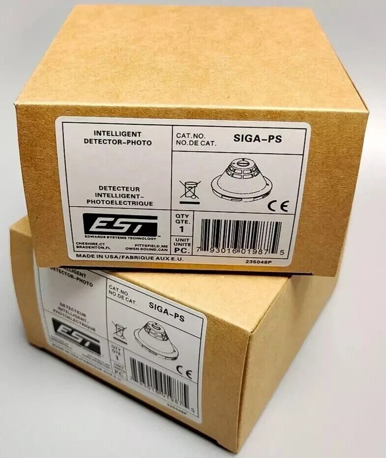 PACK OF 40 EDWARDS EST SIGA-PS SIGA PS PHOTOELECTRIC SMOKE DETECTOR INTELLIGENT