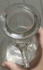 Vtg PYREX 1000mL Filter Flask Vacuum Side Arm Lab Glass W/Green Stamp