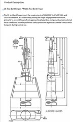 UL Test Finger (Curved/Straight) PA100 Articulated Wedge-Shaped Test Finger