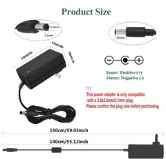 12V 3A Power Supply 36W AC Adapter 100-240V to DC 12 Volts 3 Amp Power Conver…