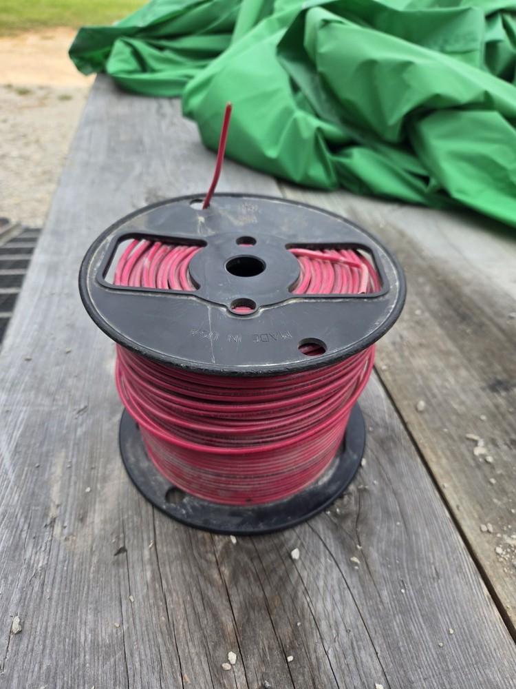 THHN Wire 12 AWG Solid Copper Building Cable 500ft RED