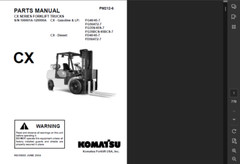 KOMATSU FD40T-7 FORKLIFT PARTS MANUAL PDF USB