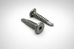 #12 Square Drive Pancake Head Self Drilling TEK Screws Strong-Shield Coated SDS