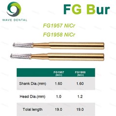 WAVE Dental Straight Fissure Bur Metal Cutting Bur Tungsten Carbide Dia.1.6mm FG
