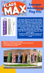 Poco Enganche (Red/Blue) Swooper Flutter Feather Advertising Flag & Pole Kit