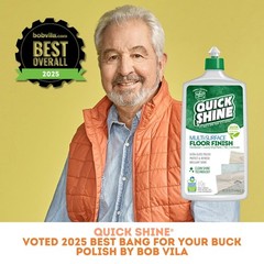 Quick Shine Multi-Surface Floor Finish-Polish 27oz-2pk | Safer Choice, No PFA…