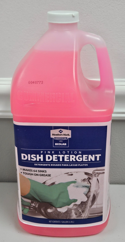Member’s Mark Commercial From Ecolab Pink Lotion Dish Detergent 1 gal Bottle NEW