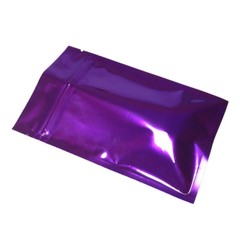 Multi-Size Both Sided Glossy Purple Foil Mylar Flat Zip lock Bag Wholesale P08