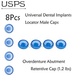 US Dental Universal Locator Overdenture Abutments Retention Caps 1.2/2.4Lbs