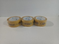 3 Rolls Official eBay Brand Logo Yellow Packing Packaging Tape Shipping 2″ X 75”