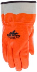 MCR Safety 6521SCO, PVC Coated, Insulated Work Gloves, Double Dipped, HV Orange
