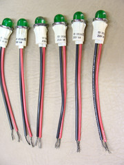 NEW lot of 12 IDI 1053A5 green lens 1/2″ hole panel lamp lights 250V 1/2W