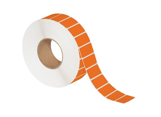 3 x 5″ Orange Thermal Transfer Labels 1300/Roll 3″ Core 6 Rolls