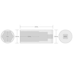 3/8 In. Drive X 1 In. Deep 6-Point Socket