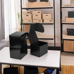 Rempry 8x6x6 Inches Black Small Shipping Boxes Pack of 8X6X6-25 Pack,