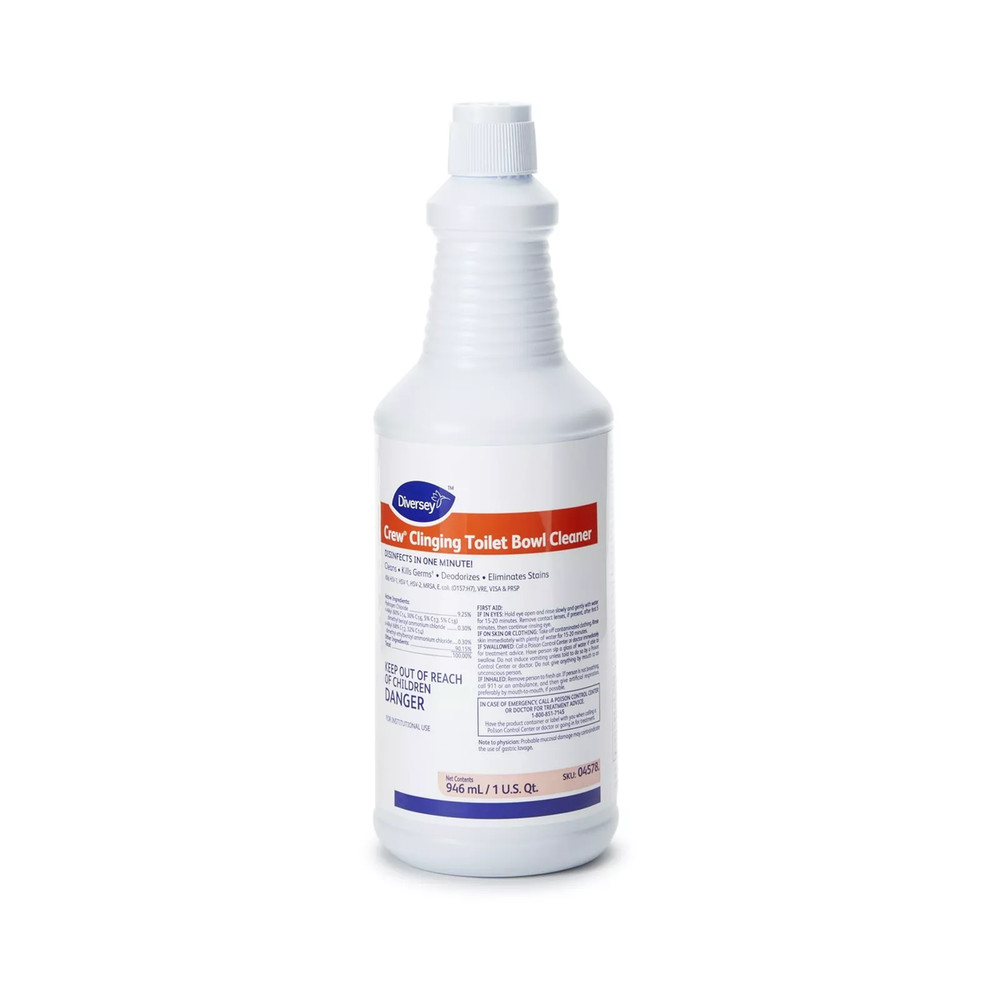 Diversey 4578 Crew 1 qt Clinging Toilet Bowl Cleaner – Floral (12/Ct) New