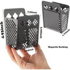 Magnetic Pen Holder Mesh Metal Marker Organizer Whiteboard Refrigerator Locker