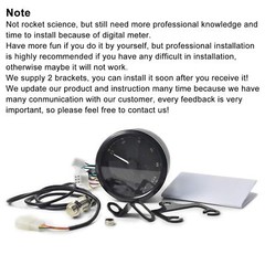 Multifunction Digital Motorcycle Speedometer Tachometer Odometer Gauge 80 Cha…
