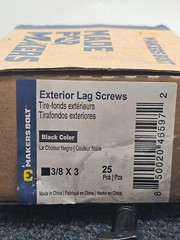 (QTY 25) MAKERS BOLT 3/8″ x 3″: Lag Screws Ruspert Weatherproof Coated Bolts