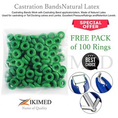 Elastic Bands for Elastrator Castration or Tail Docker 100 in Pack Only