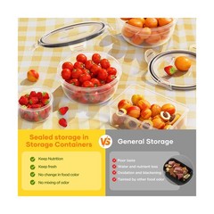 52 PCS Food Storage Containers with Lids Airtight (26 Lids & 26… FAST USA SHIP