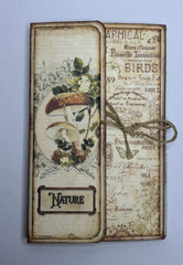 New Handmade Distressed Nature Junk Journal Folio 5.5 x4 inches
