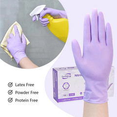 20-300Pcs Nitrile Exam Gloves Disposable Purple Lilac Glove Food Grade Sterile P