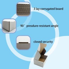 7x4x2 inch Shipping Boxes, White Corrugated Cardboard Box 7”x4”x2”,
