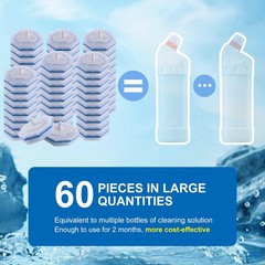 LufamlyGo Upgraded 60pcs Toilet Wand Refills fits 1 Count (Pack of 60), blue