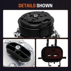 AC Compressor with Clutch for Dodge Ram 2500 Ram 3500 1994-2005 5.9L 55036561AB