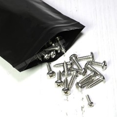 Multiple Sizes Glossy Black 2.75-MIL/3.93-MIL PE Flat Zip Lock Pouch Bag B01