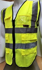 Hi Visibility Reflective Yellow Safety Vest with ID POCKET (Small to 2XL)