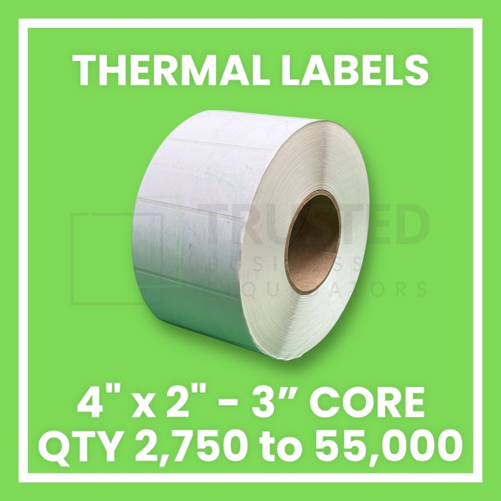 4″ x 2″ Direct Thermal Labels – 3 Inch Core – 2,750 Labels PER ROLL ZEBRA